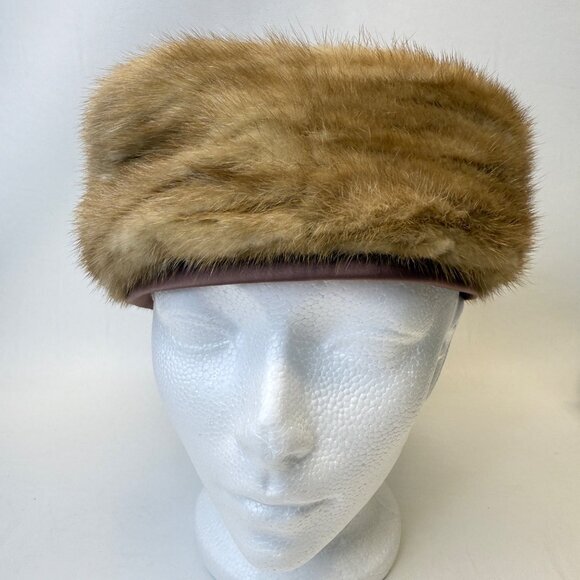 Designed by Lora Fur Pillbox Hat Vintage Mid-Century MCM Classic - Picture 3 of 7